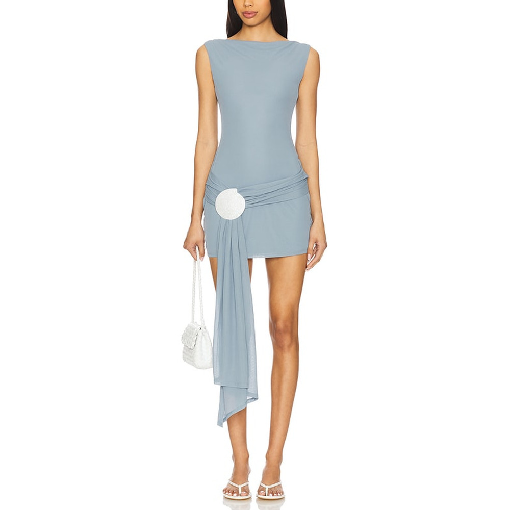 Lovers And Friends 'Marlowe' Blue Polyester Mini Dress Size M - NWT